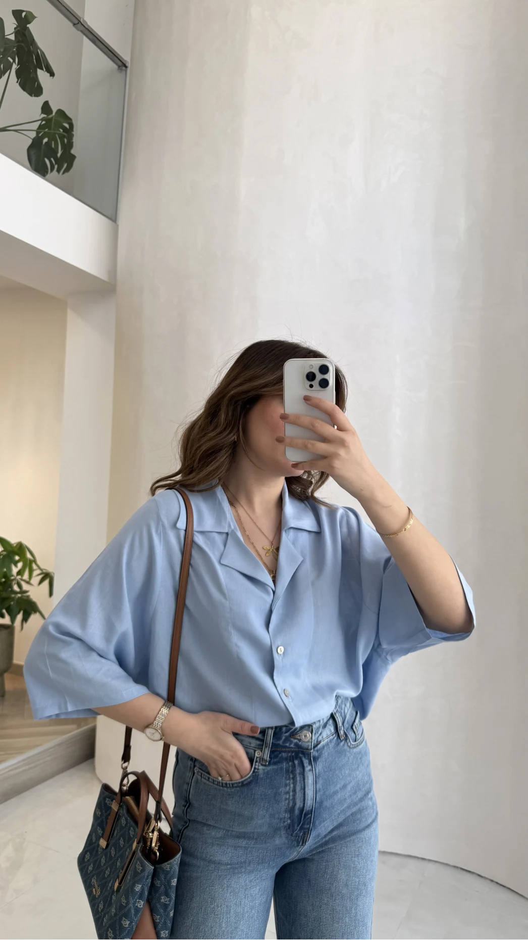 Keten Kumaş Gömlek - Bebe Mavisi - Kod: 4982