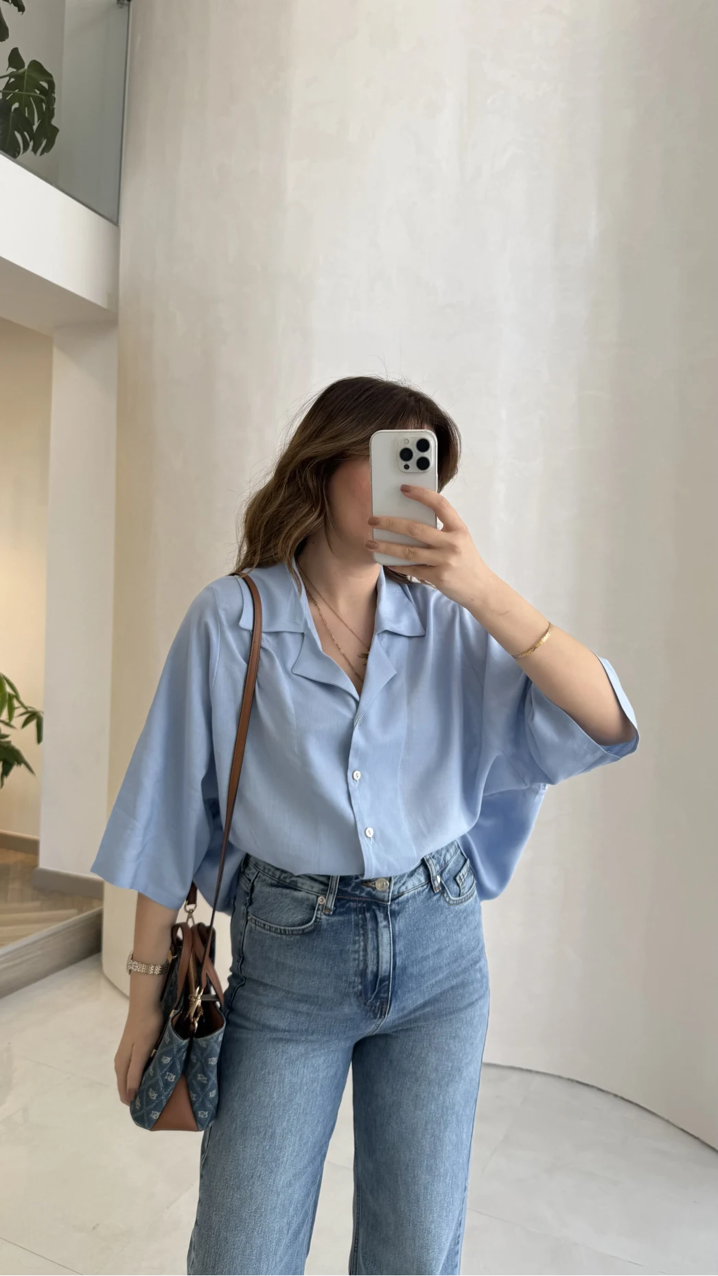 Keten Kumaş Gömlek - Bebe Mavisi - Kod: 4982