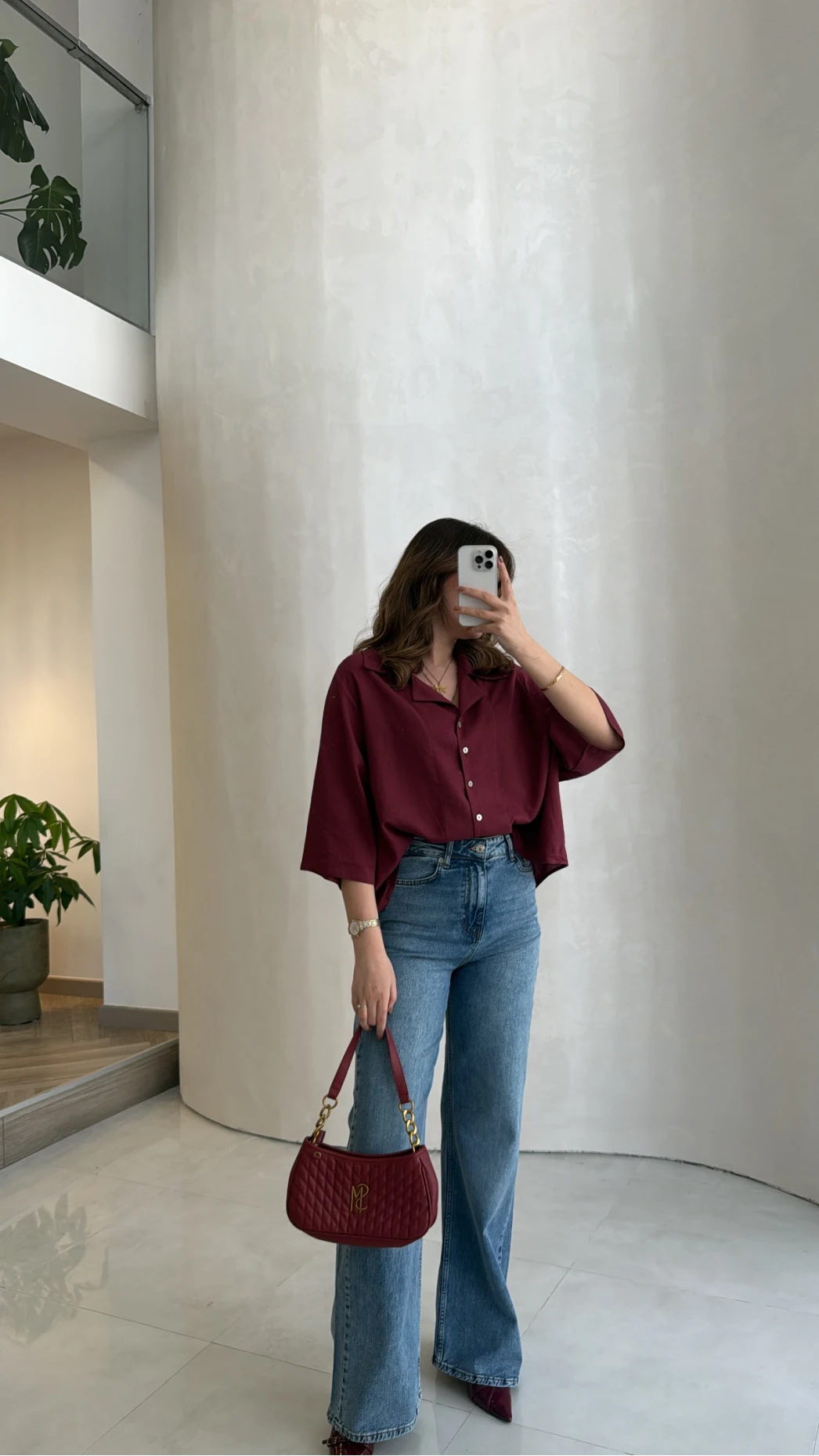 Lesi Yüksek Bel Straight Jean Pantolon - Mavi - Kod: 1014