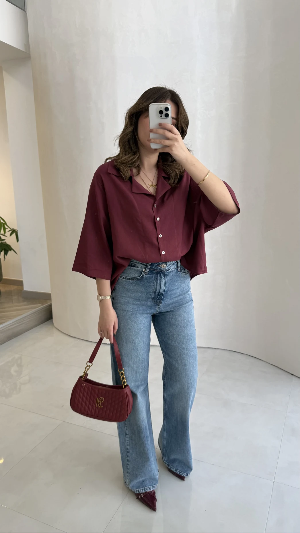 Lesi Yüksek Bel Straight Jean Pantolon - Mavi - Kod: 1014