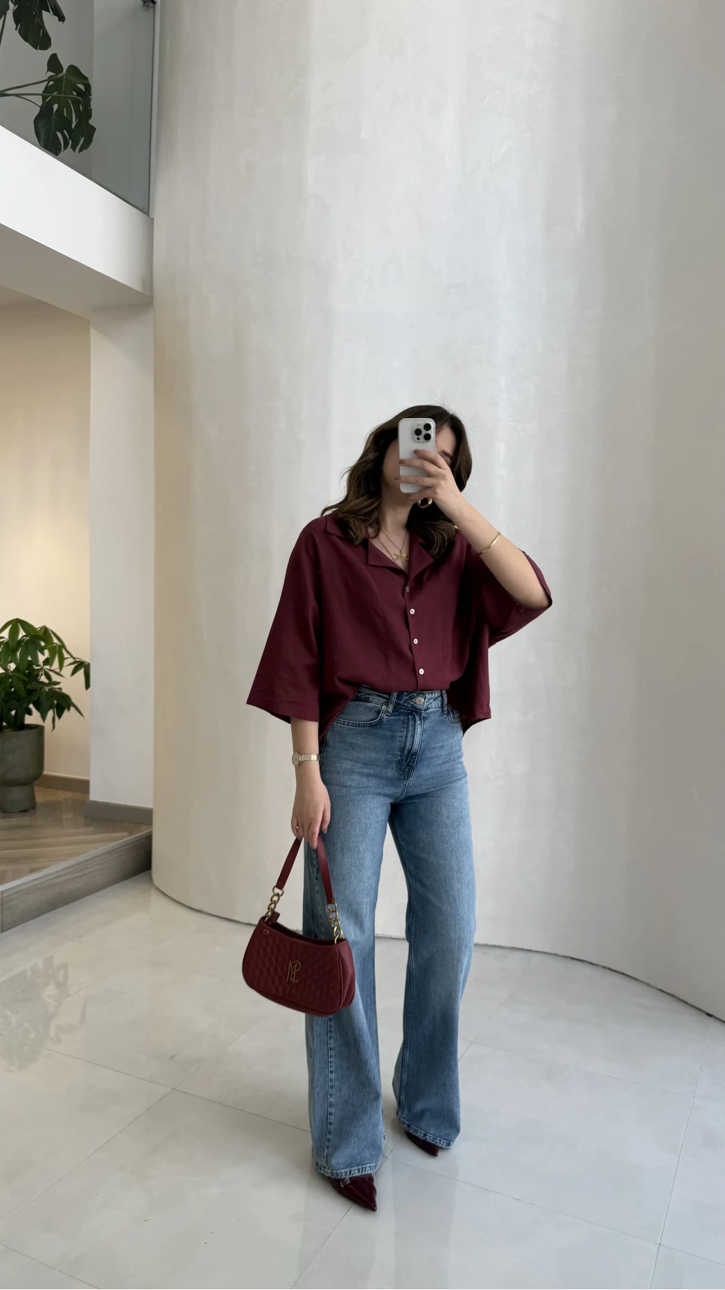 Lesi Yüksek Bel Straight Jean Pantolon - Mavi - Kod: 1014