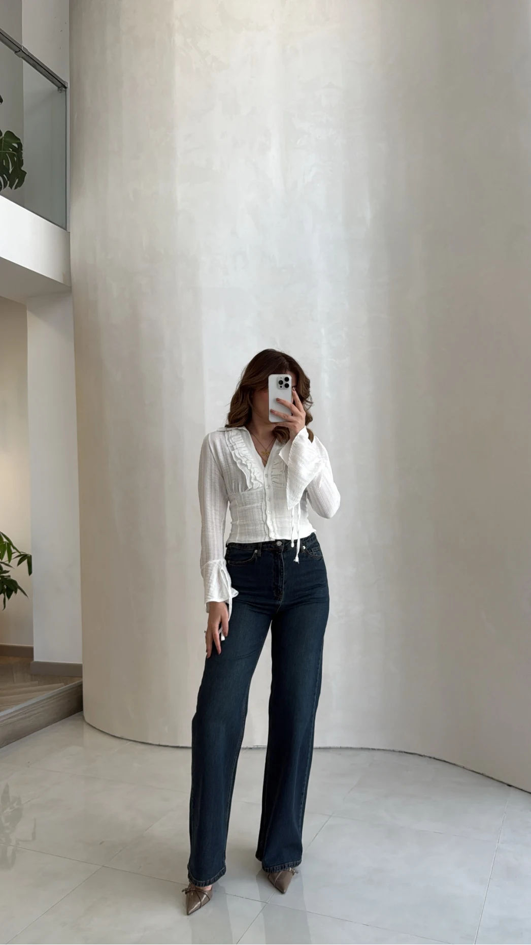 Lesi Yüksek Bel Straight Jean Pantolon - Old - Kod: 77302