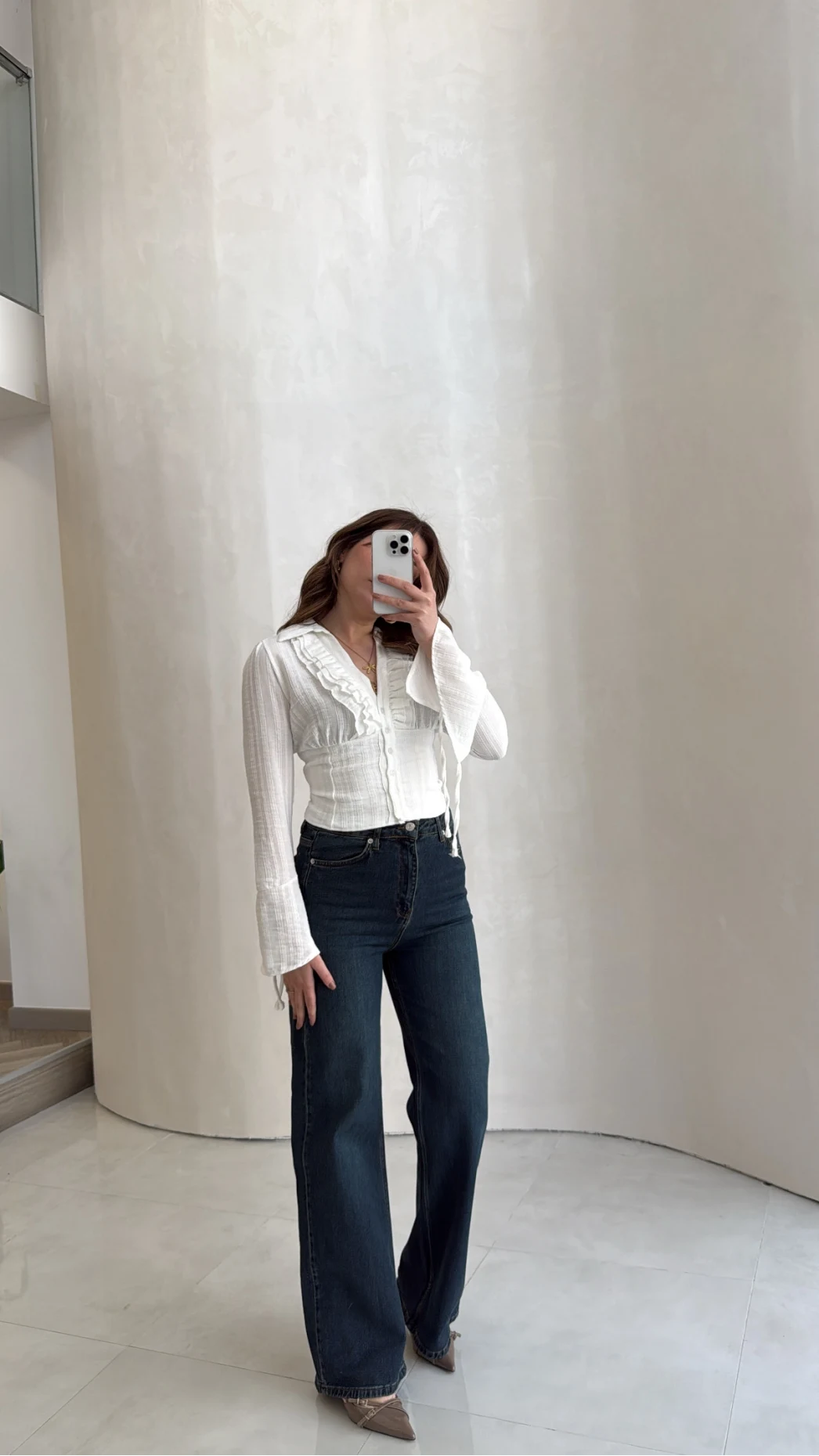 Lesi Yüksek Bel Straight Jean Pantolon - Old - Kod: 77302