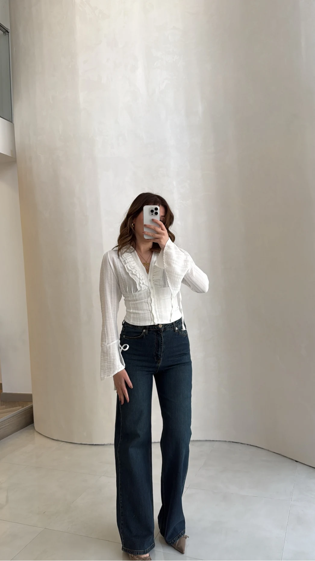 Lesi Yüksek Bel Straight Jean Pantolon - Old - Kod: 77302