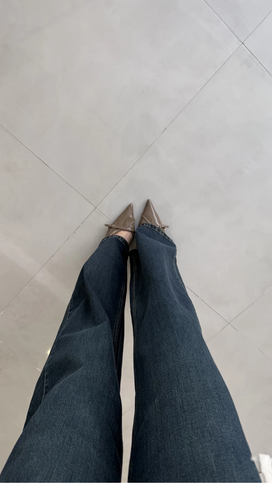 Lesi Yüksek Bel Straight Jean Pantolon - Old - Kod: 77302