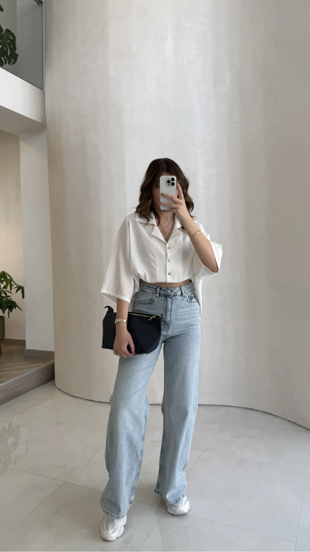 Lesi Yüksek Bel Straight Jean Pantolon - Buz Mavisi - Kod: 1006