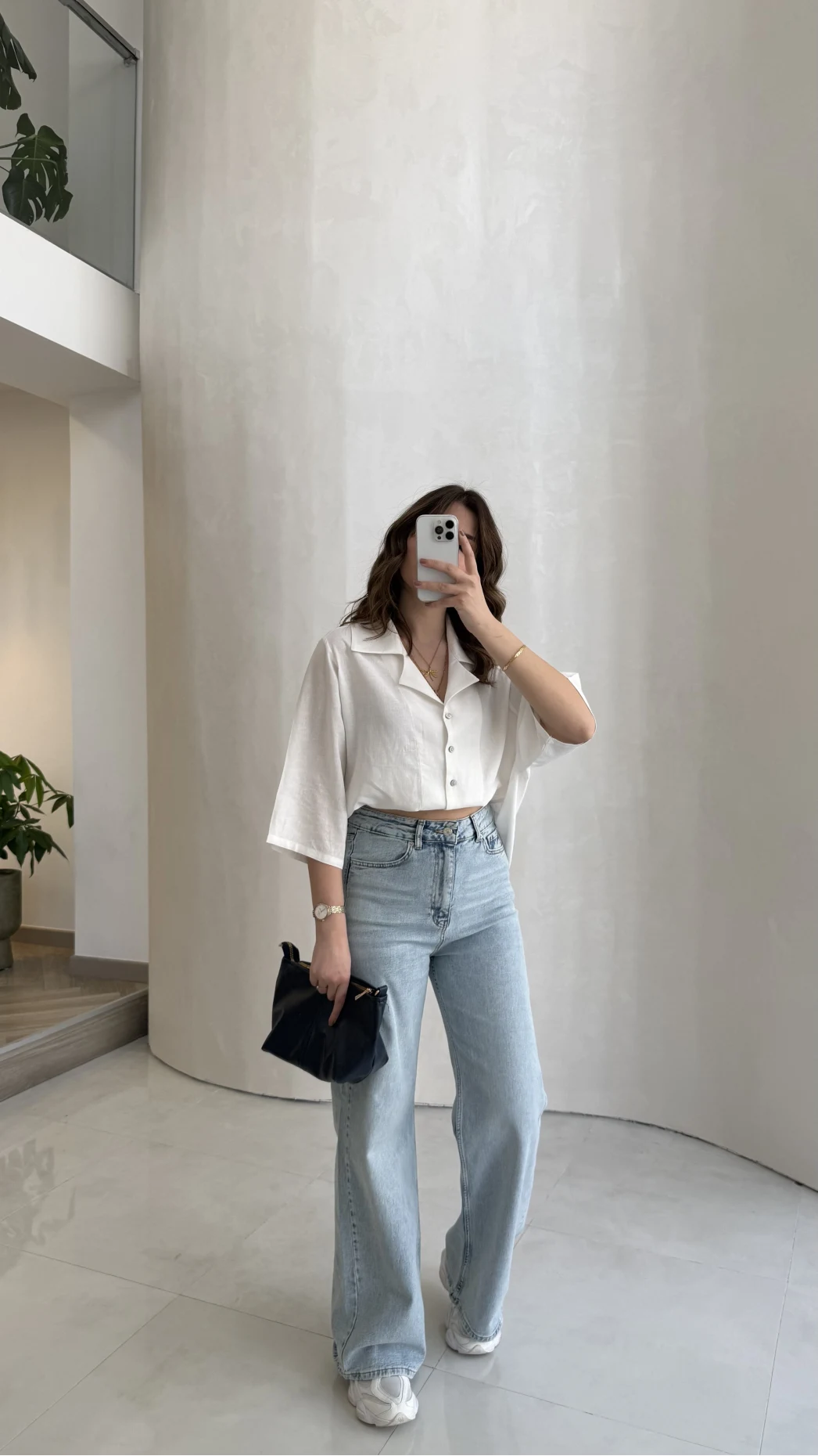 Lesi Yüksek Bel Straight Jean Pantolon - Buz Mavisi - Kod: 1006