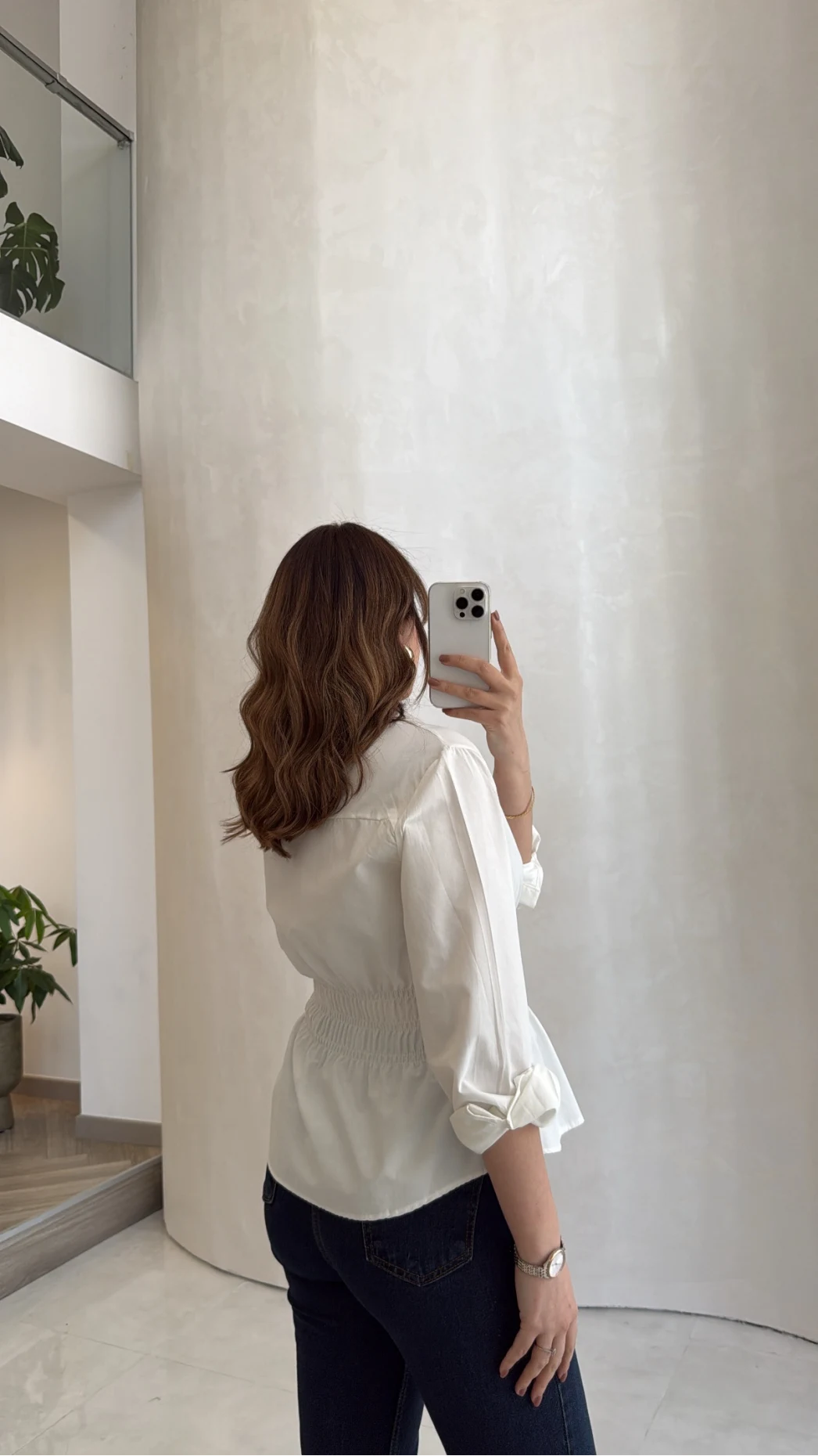 Dolly Beli Gipeli Gömlek - Beyaz - Kod: 1000