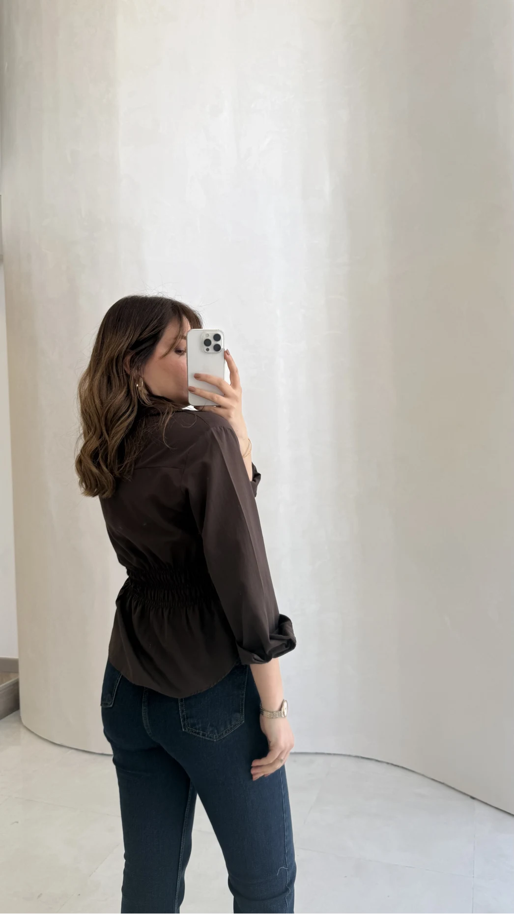 Dolly Beli Gipeli Gömlek - Kahve - Kod: 1000