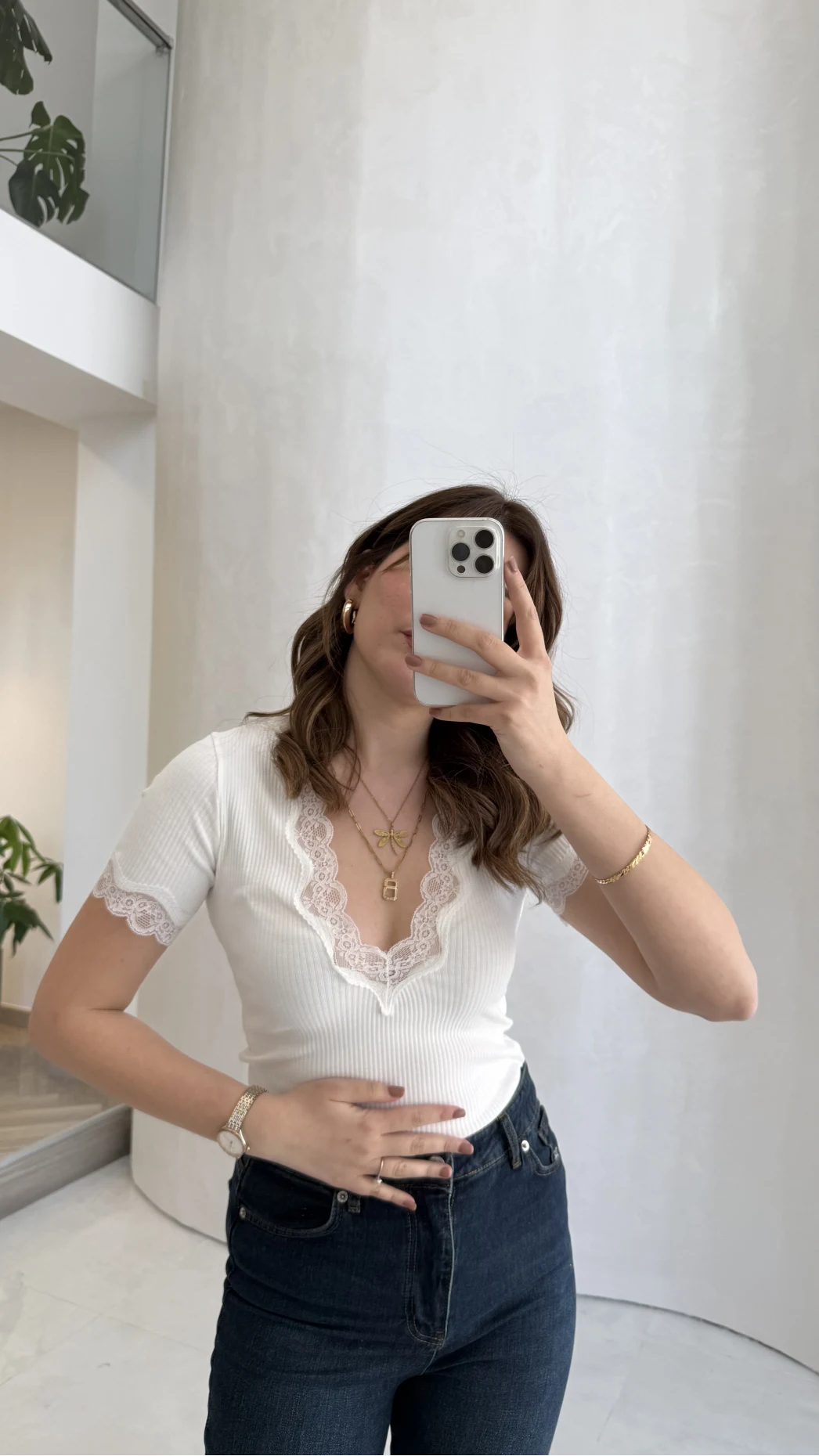 Fitilli Dantel Detay Bluz - Ekru - Kod: 1080