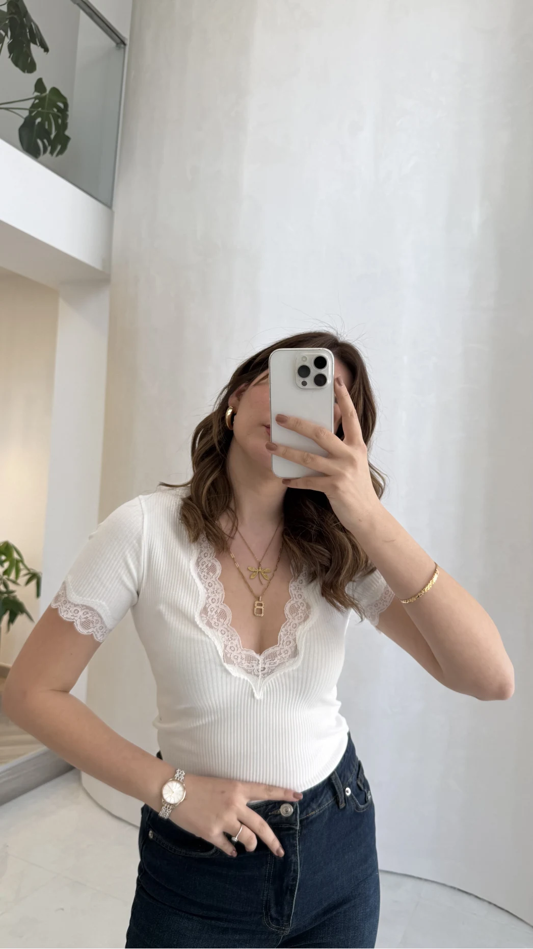 Fitilli Dantel Detay Bluz - Ekru - Kod: 1080