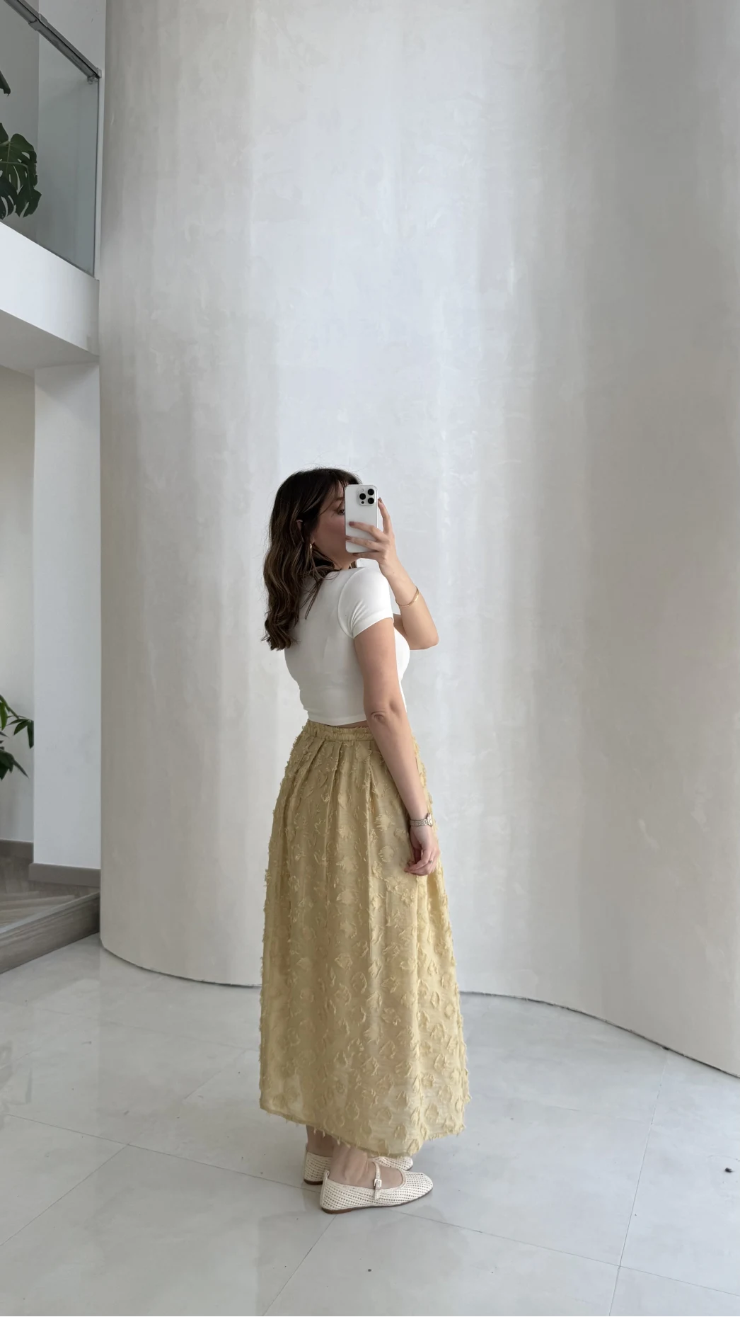 Püsküllü Beli Lastikli Etek - Yeşil - Kod: 5062