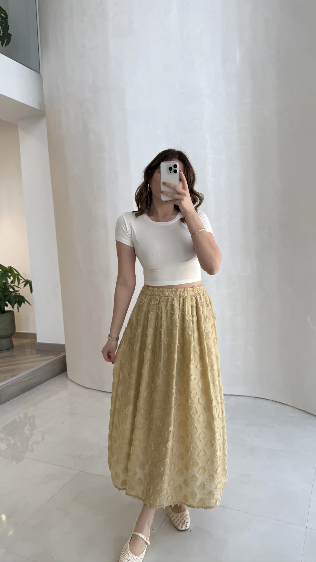 Püsküllü Beli Lastikli Etek - Yeşil - Kod: 5062