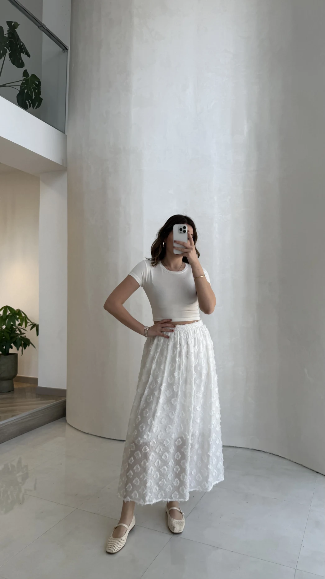 Püsküllü Beli Lastikli Etek - Ekru - Kod: 5062