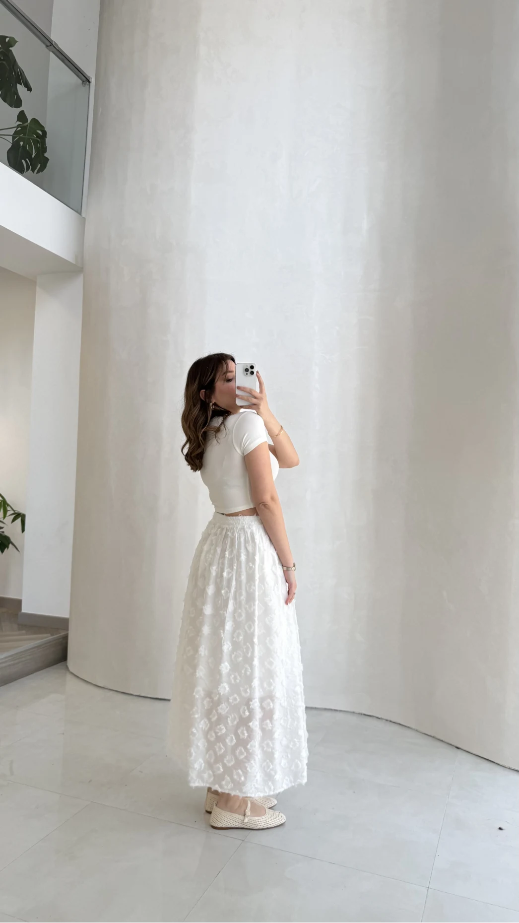 Püsküllü Beli Lastikli Etek - Ekru - Kod: 5062