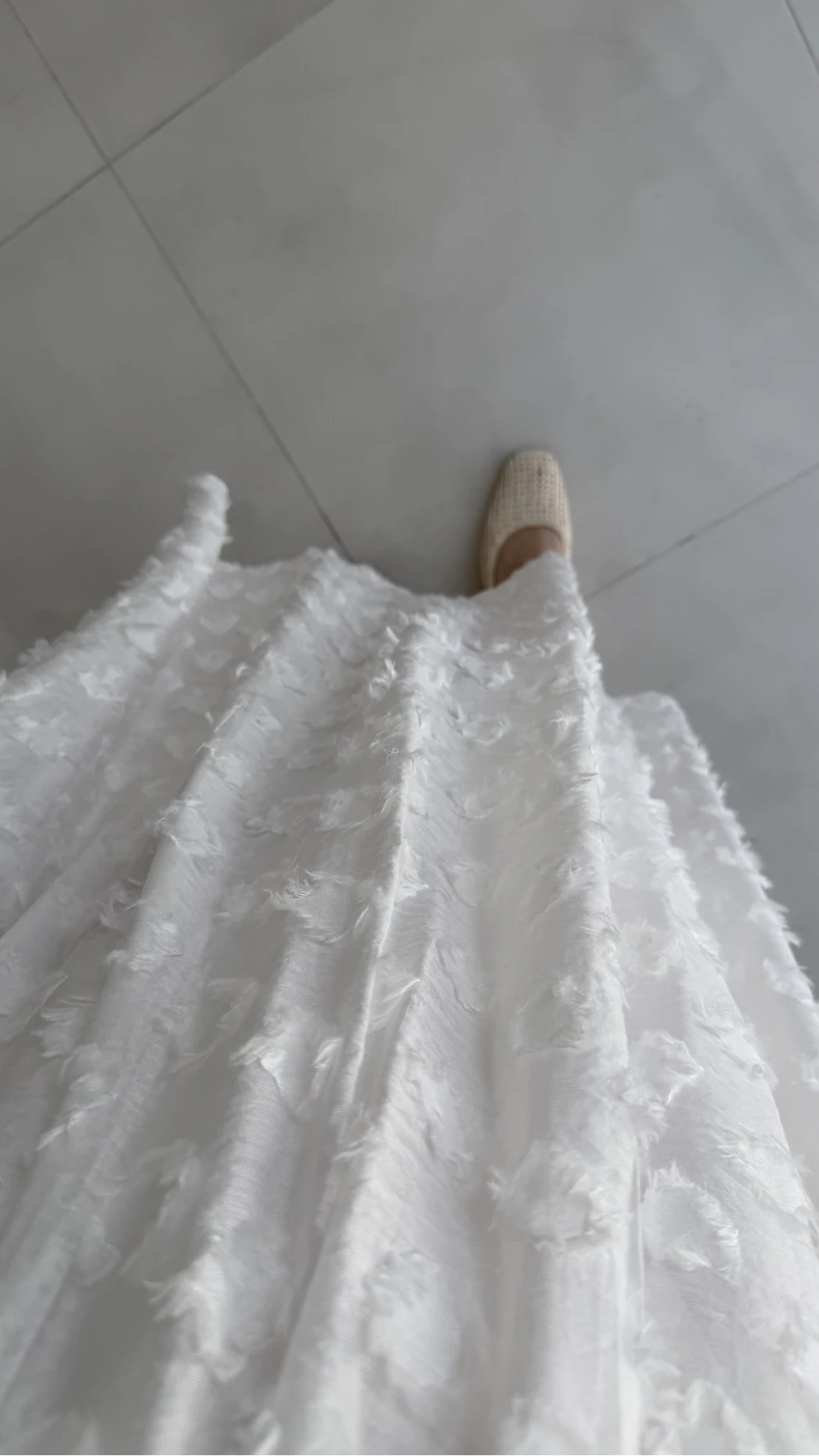 Püsküllü Beli Lastikli Etek - Ekru - Kod: 5062