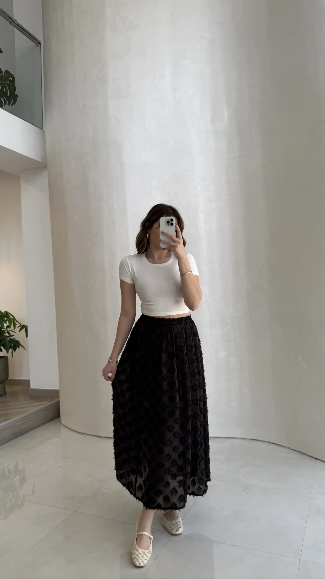 Püsküllü Beli Lastikli Etek - Acı Kahve - Kod: 5062