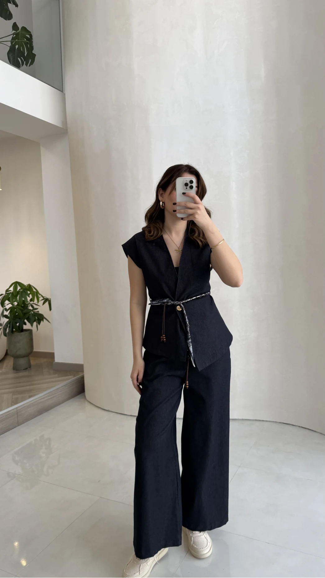 Ent Kemerli Kot Yelek Pantolon Takım - Lacivert - Kod: 9415