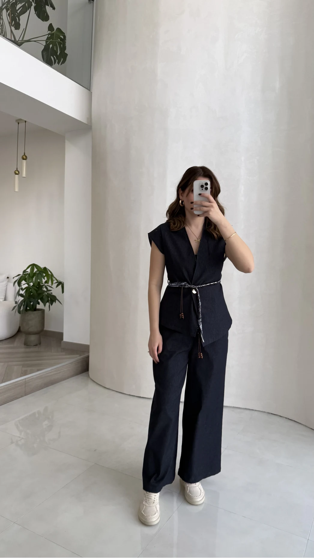 Ent Kemerli Kot Yelek Pantolon Takım - Lacivert - Kod: 9415