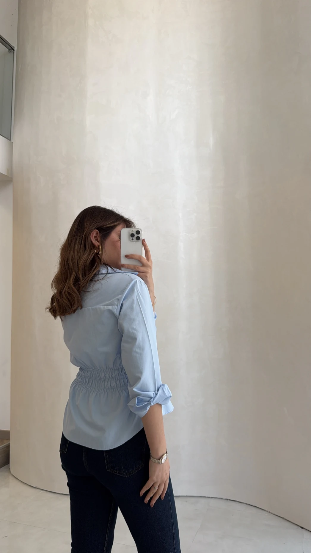 Dolly Beli Gipeli Gömlek - Mavi - Kod: 1000