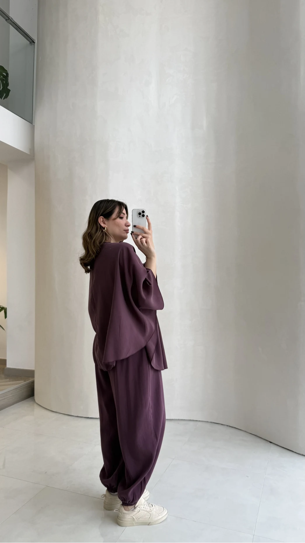 Sobremesa Pelerin Bluz- Pantolon Takım - Mürdüm - Kod: 51337