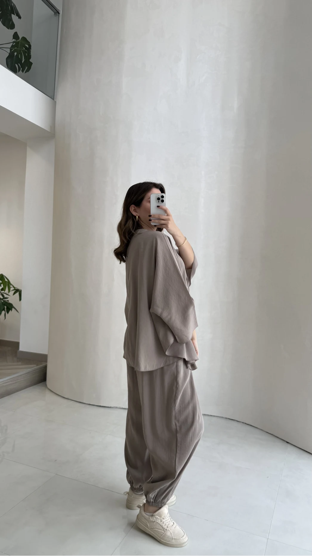 Sobremesa Pelerin Bluz- Pantolon Takım - Vizon - Kod: 51337