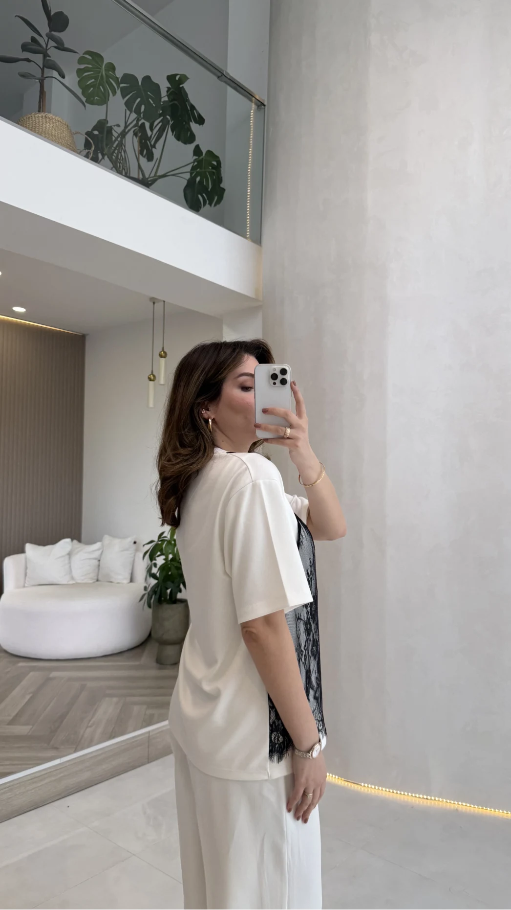 Vıctoria Üstü Siyah Askılı Dantel Detay T-shirt