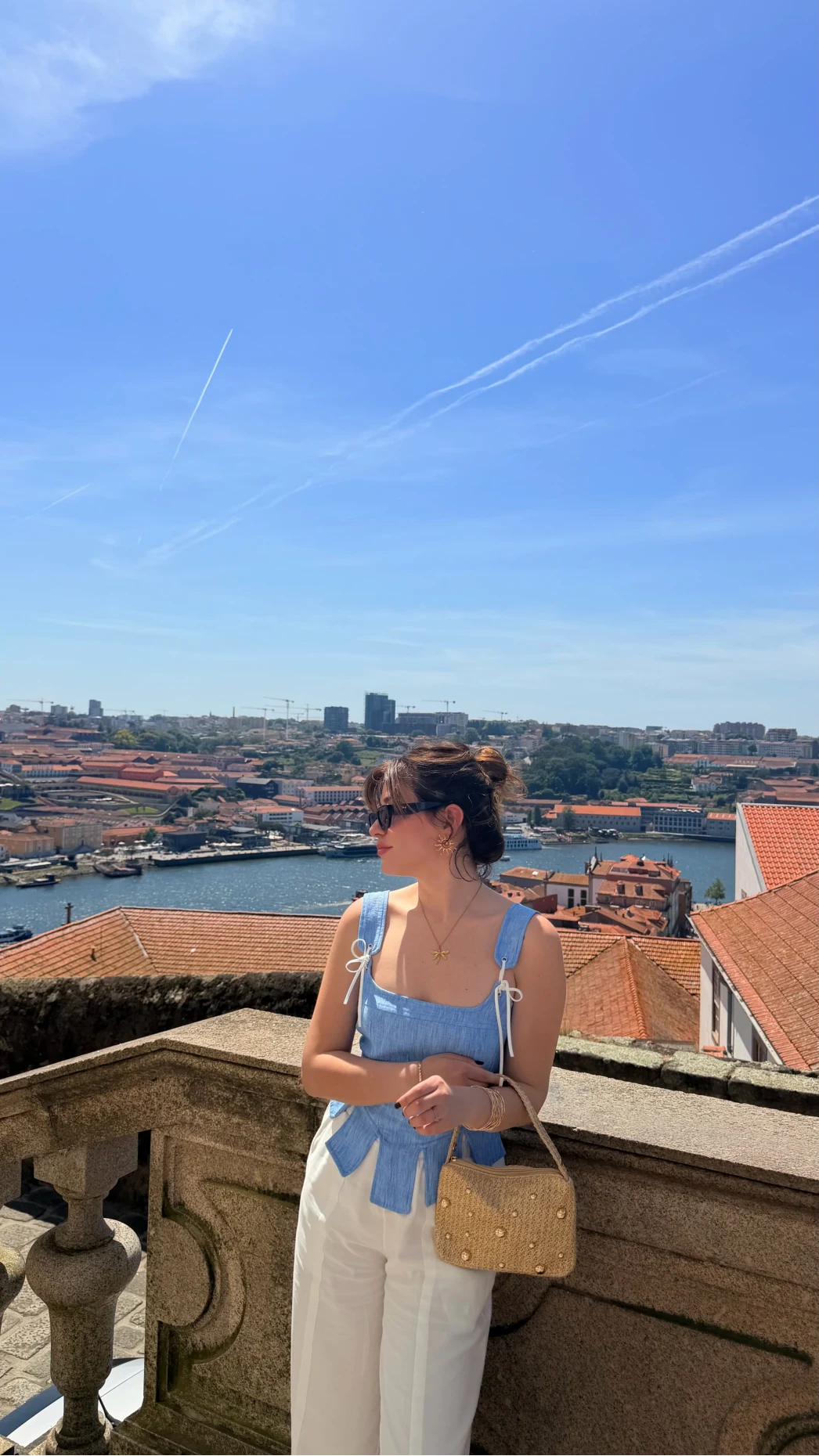 Korse Detay Askılı Crop Bluz - Mavi - Kod: 580930