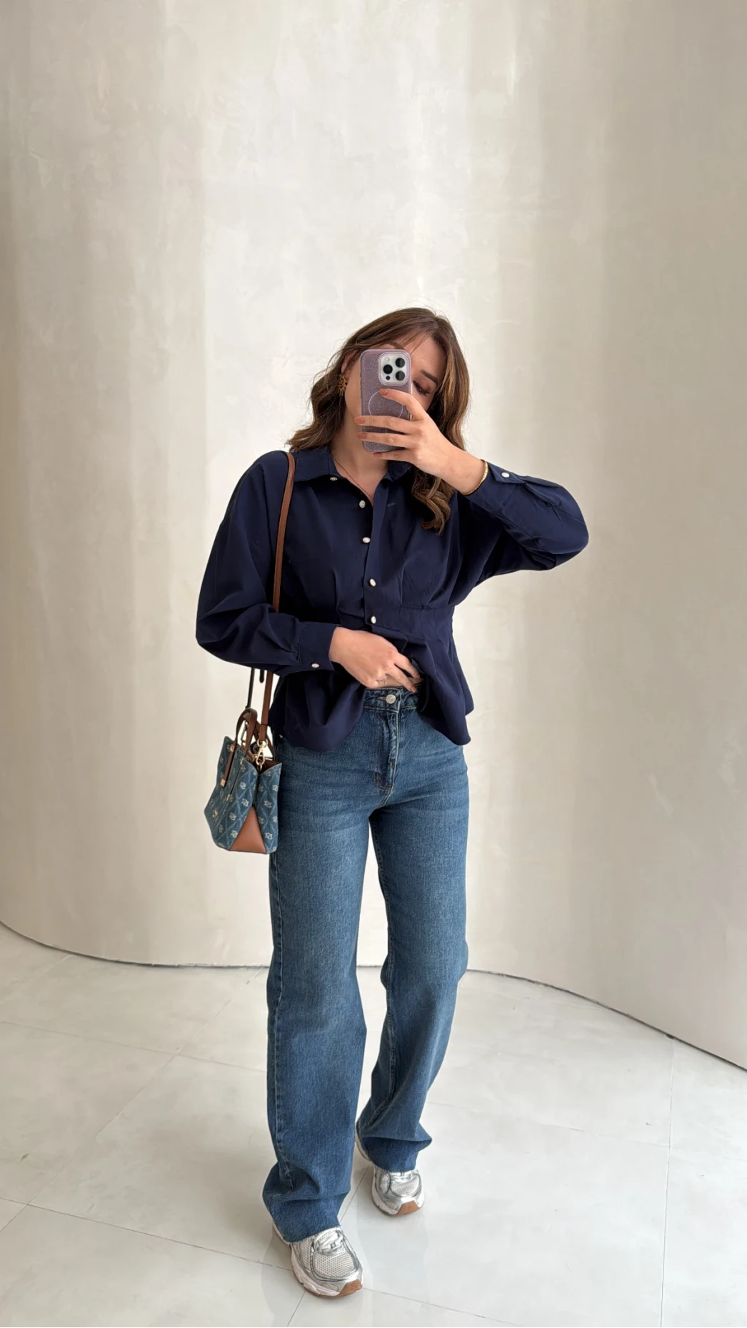 Bellamo Straight Lacivert Tonları Jean Pantolon - Kod: 1849