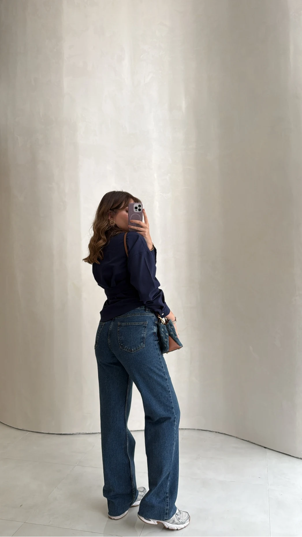 Bellamo Straight Lacivert Tonları Jean Pantolon - Kod: 1849