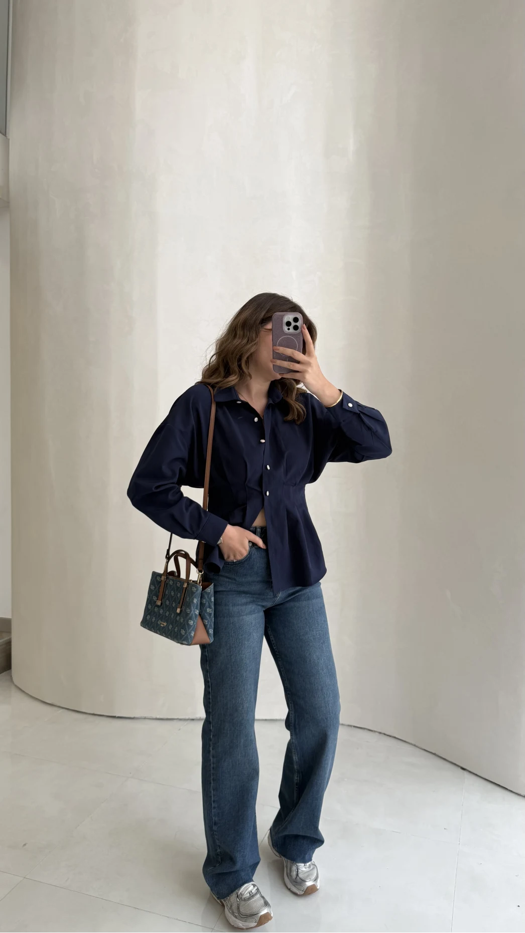 Bellamo Straight Lacivert Tonları Jean Pantolon - Kod: 1849