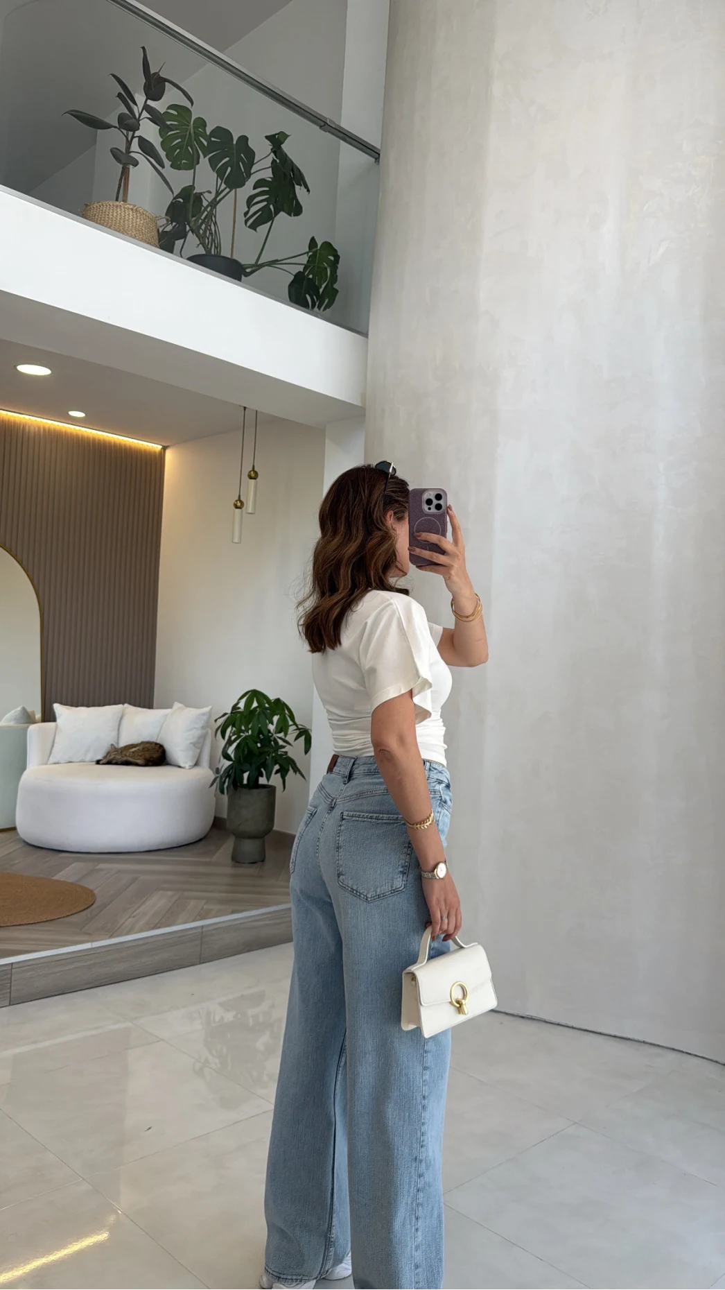 Bole Yüksek Bel Dantelli Denim Jean Pantolon - Mavi