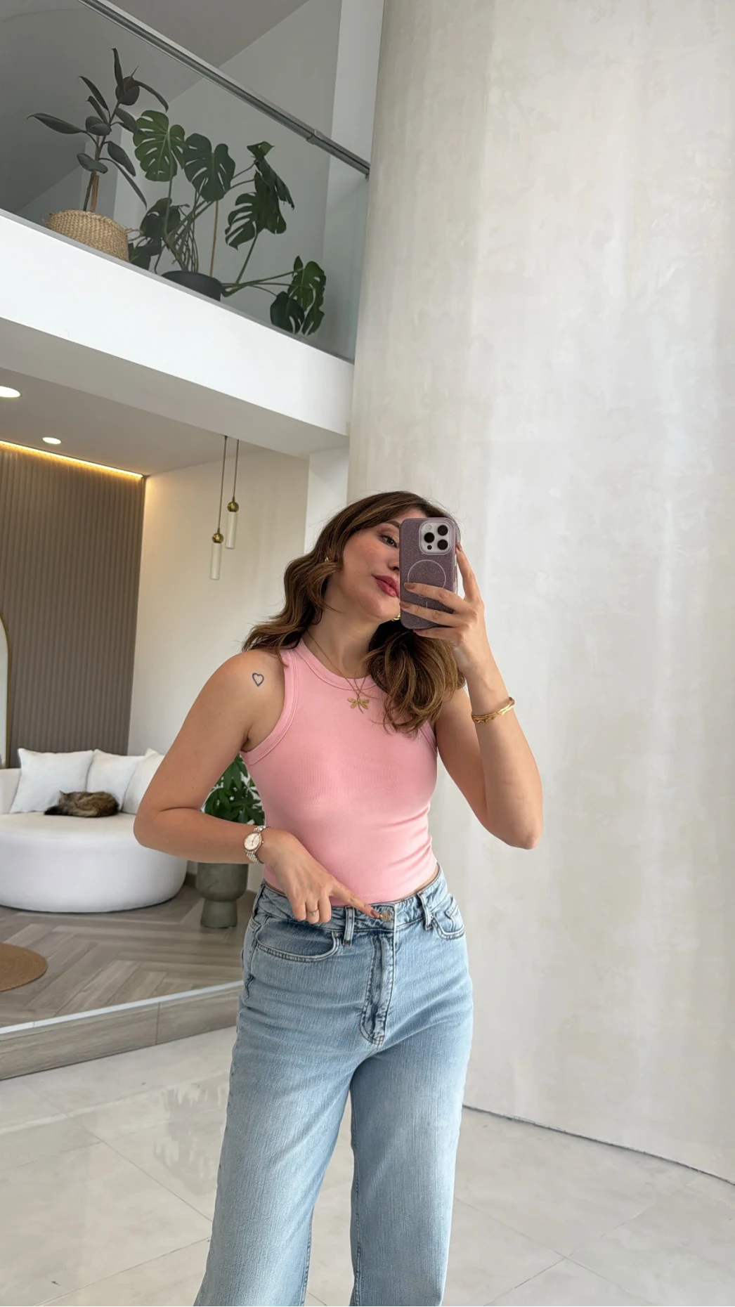 Halter Yaka Göğüs Pedli Crop Body - Pembe - Kod: 5044