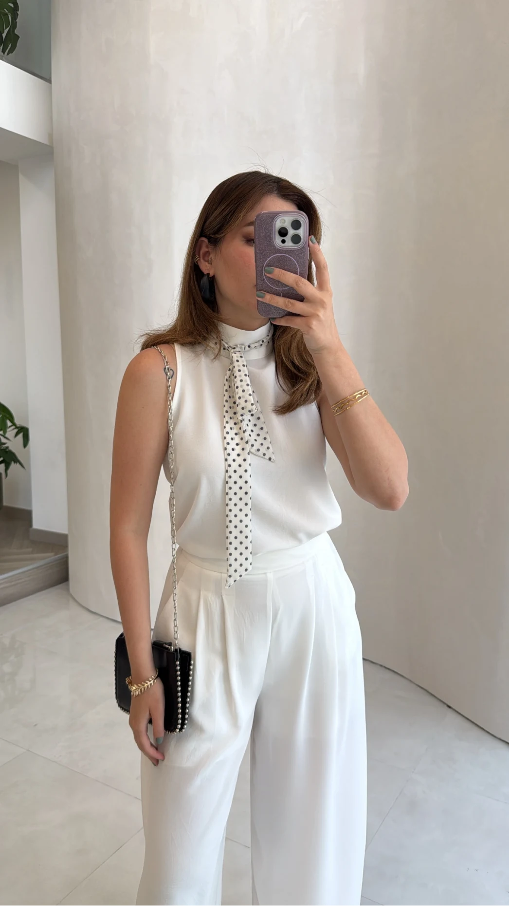 Amanda Fular Bağlamalı Takım - Beyaz - Kod: 9163