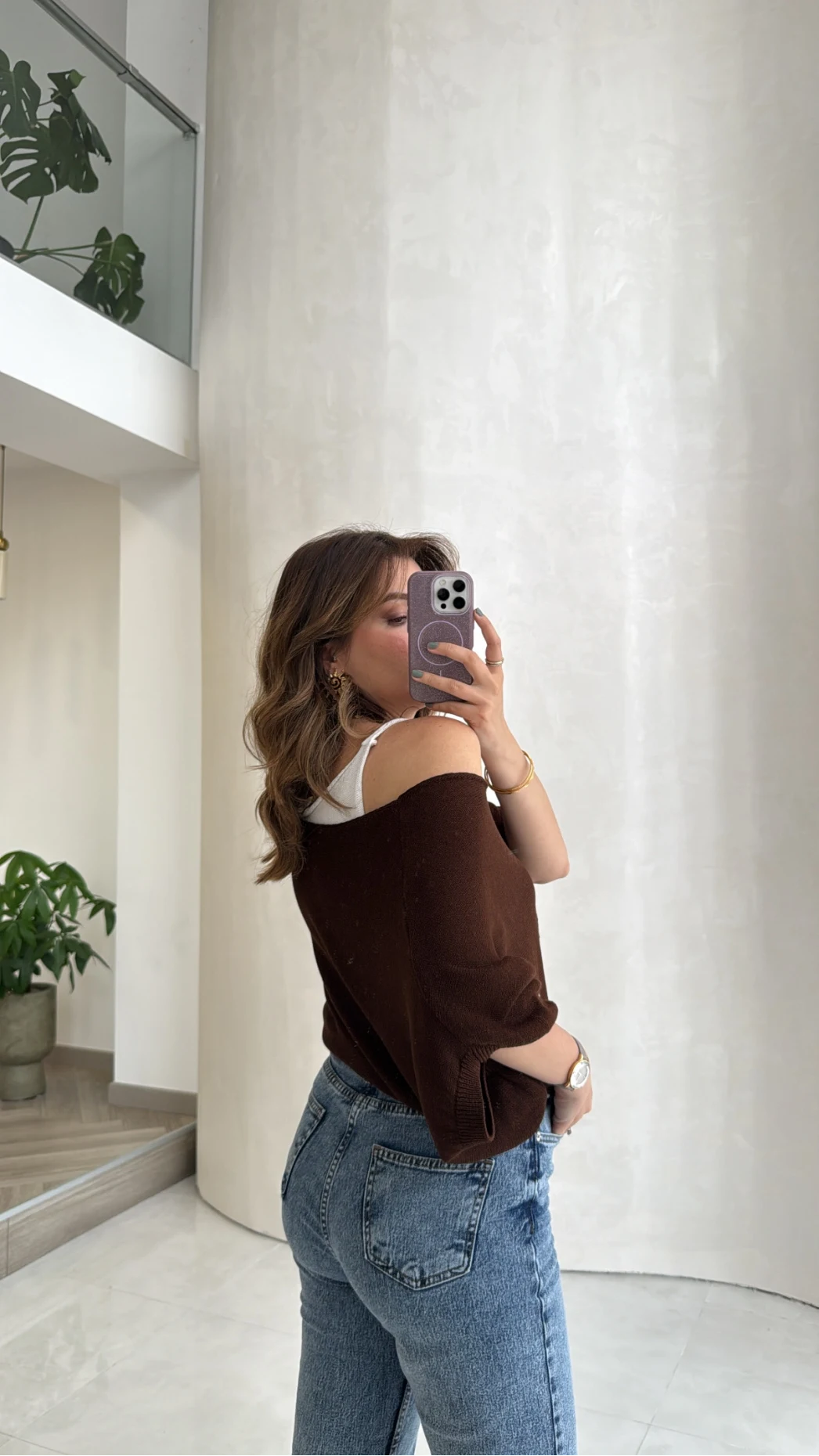 Bestie İçi Askılı Triko - Kahverengi