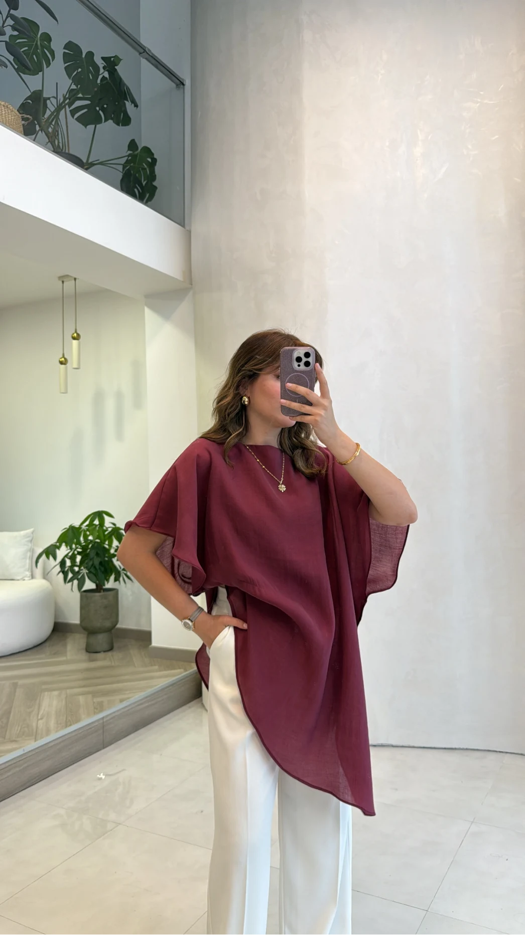 Pelerin Gömlek - Bordo - Kod: 3272