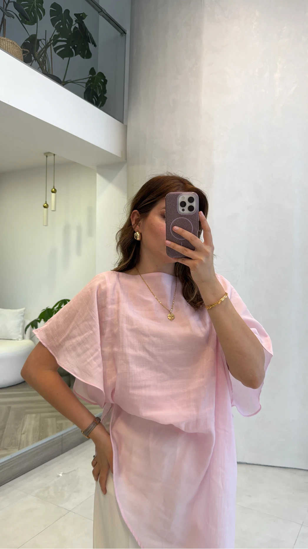 Pelerin Gömlek - Pembe - Kod: 3272