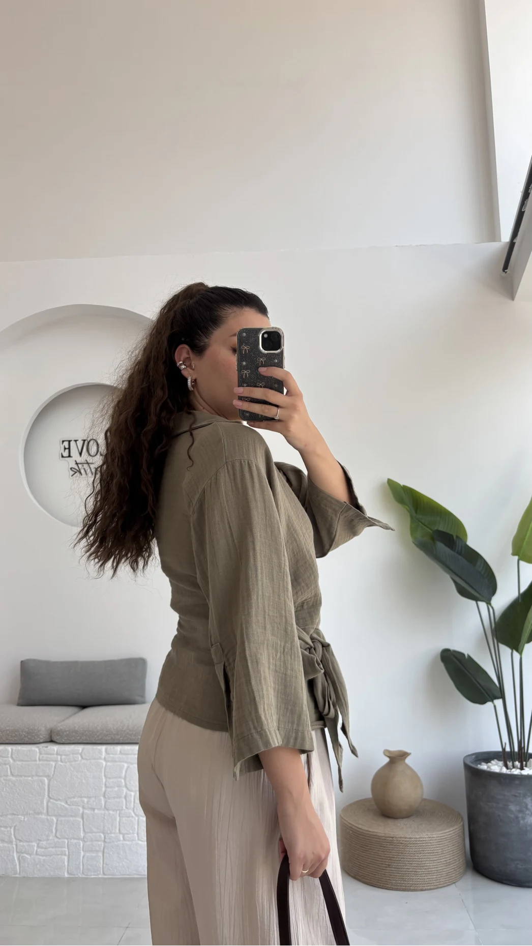 7017 - Vanilla Müslin Kimono - Haki