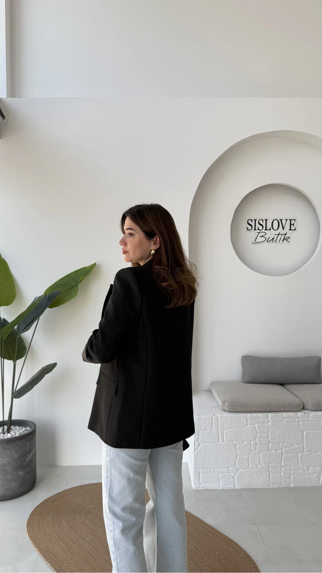 Addison Çizgi Detay Blazer Ceket - Siyah - Kod: 7560