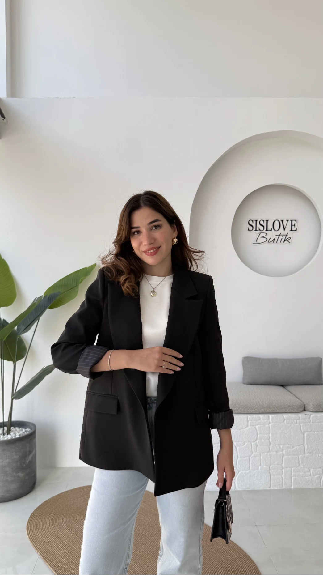 Addison Çizgi Detay Blazer Ceket - Siyah - Kod: 7560