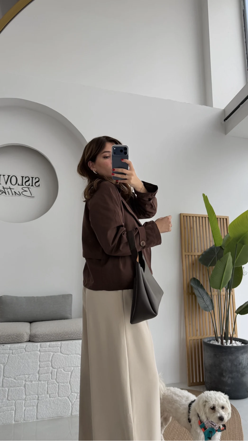 Adeena Yarım Trençkot - Kahverengi - Kod: 7025