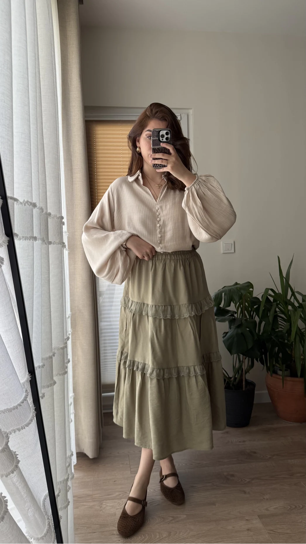 After Dantel Etek - Haki - 5012