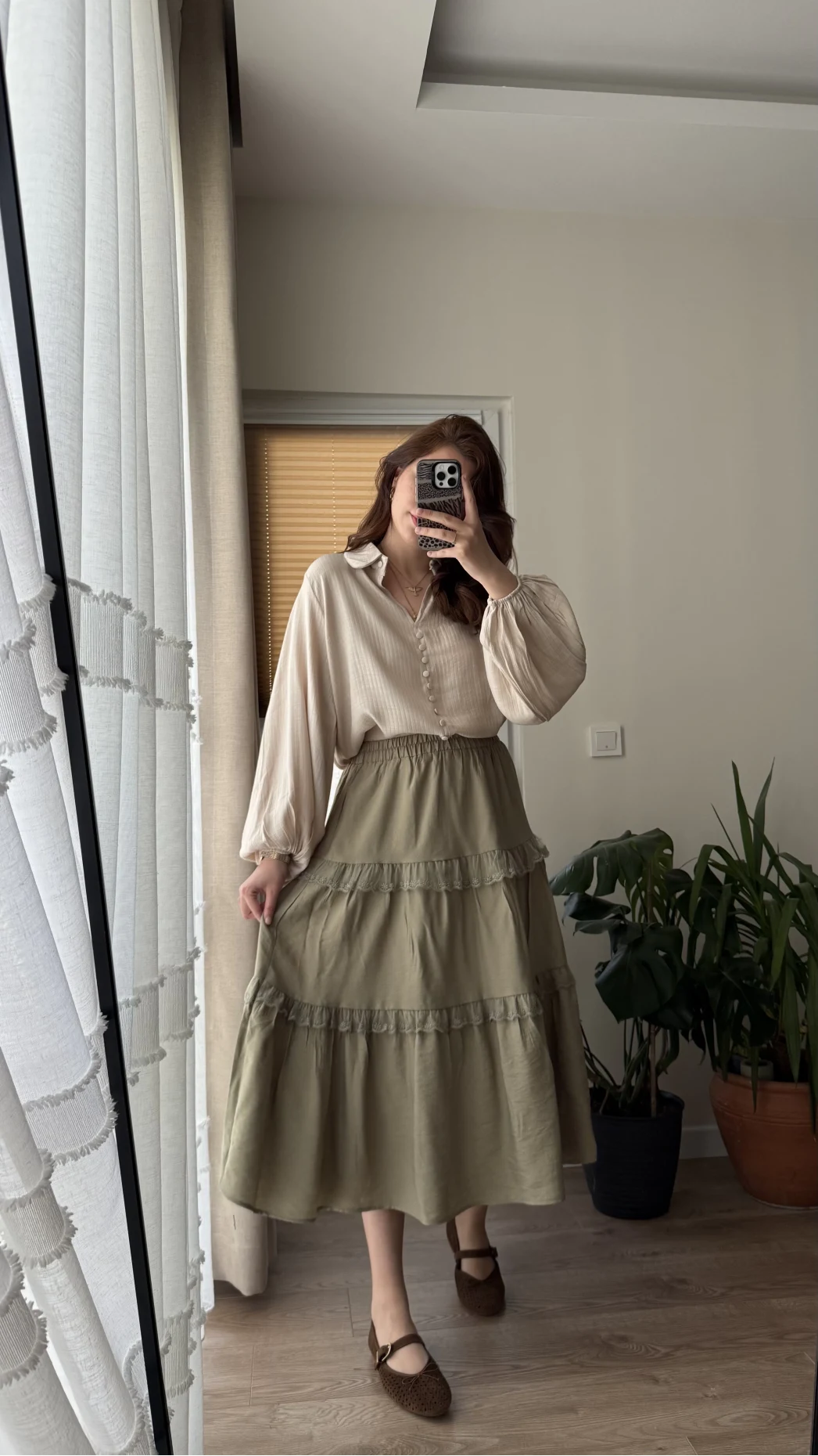 After Dantel Etek - Haki - 5012