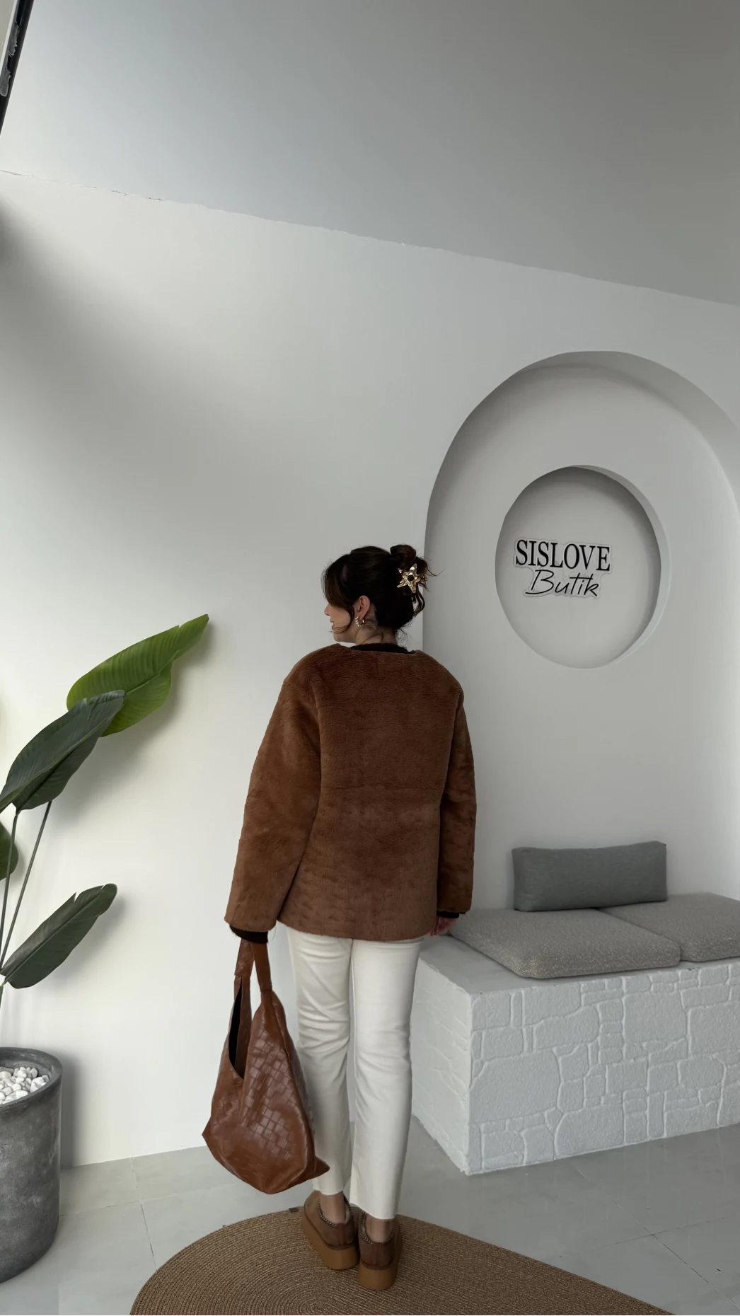 Alaska Tüylü Kahverengi Ceket