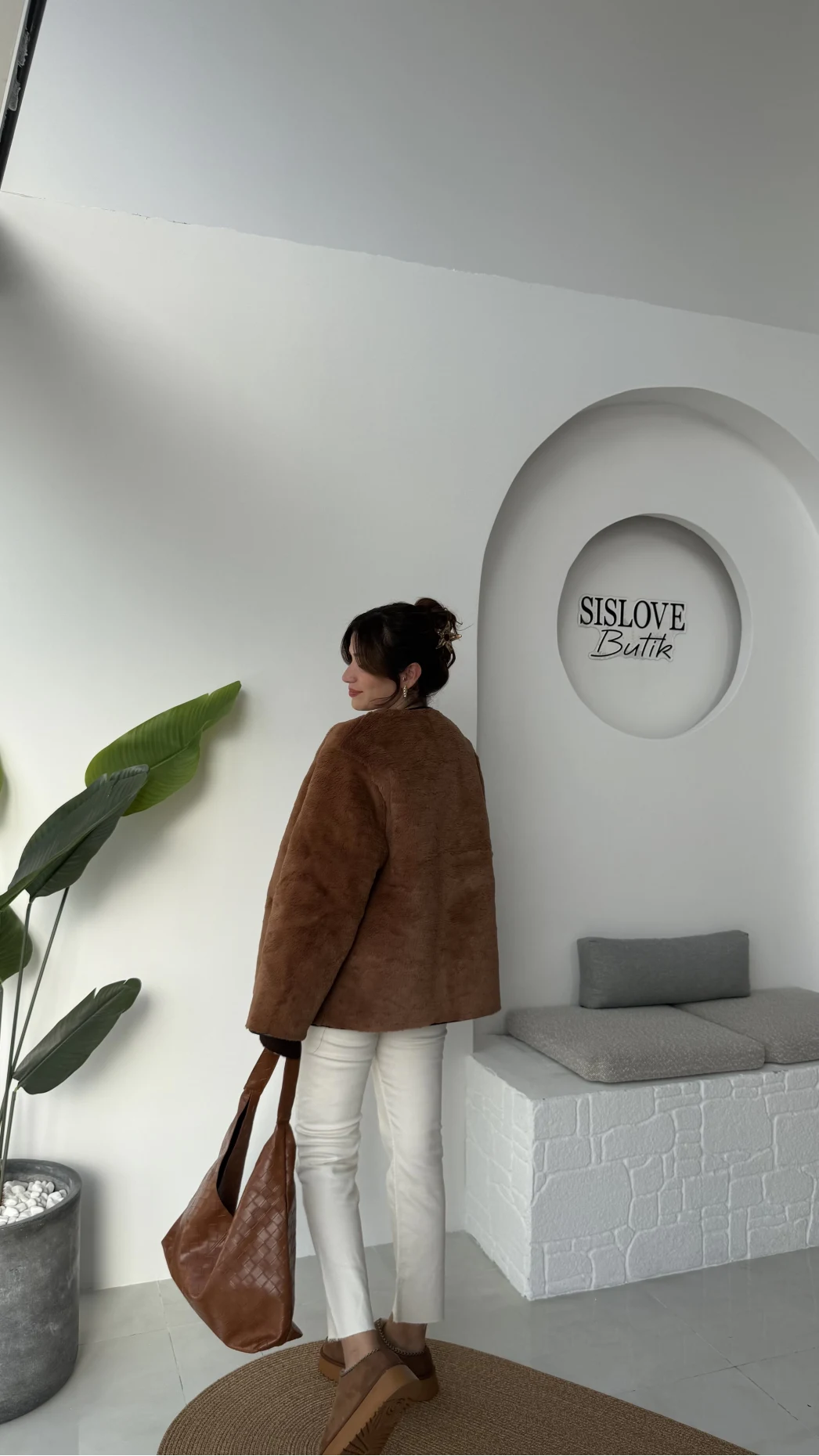 Alaska Tüylü Kahverengi Ceket