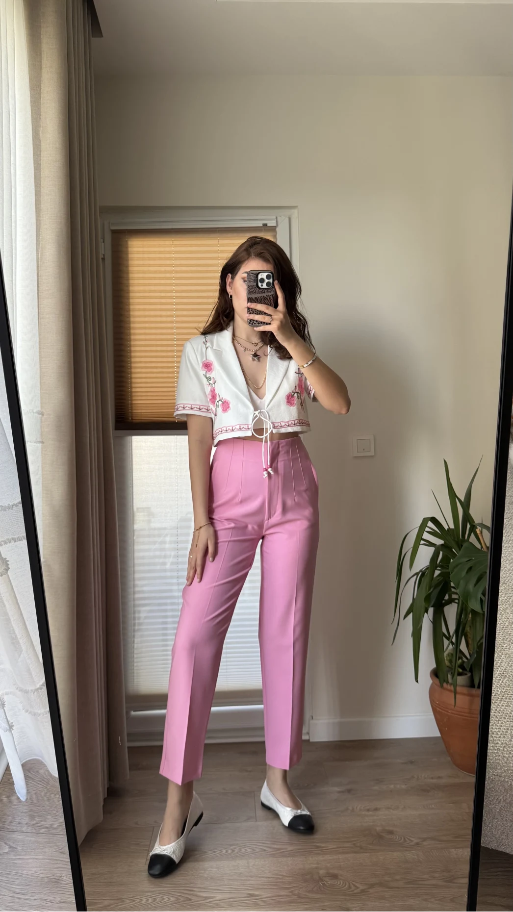 Alfie Kumaş Pembe Pantolon