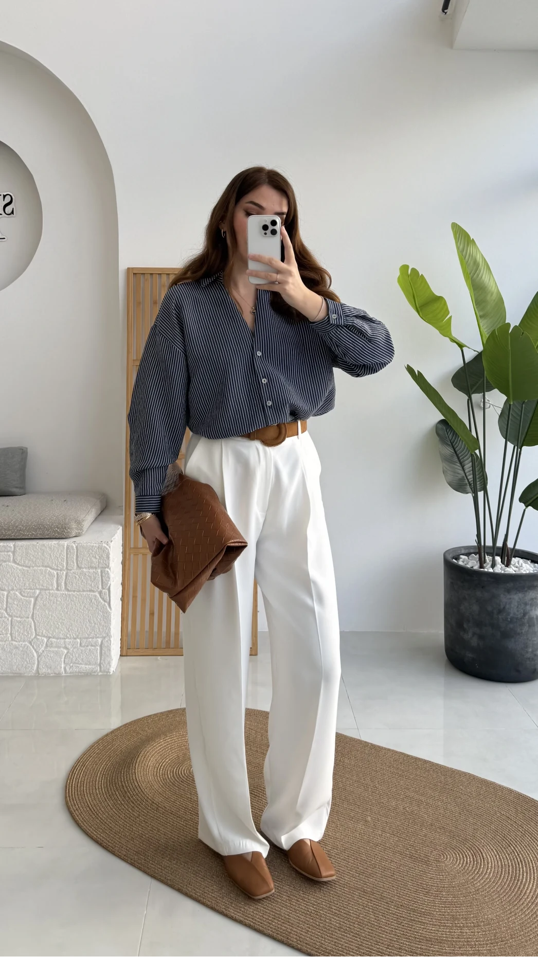 Alice Kumaş Pantolon - Beyaz - Kod: 51024