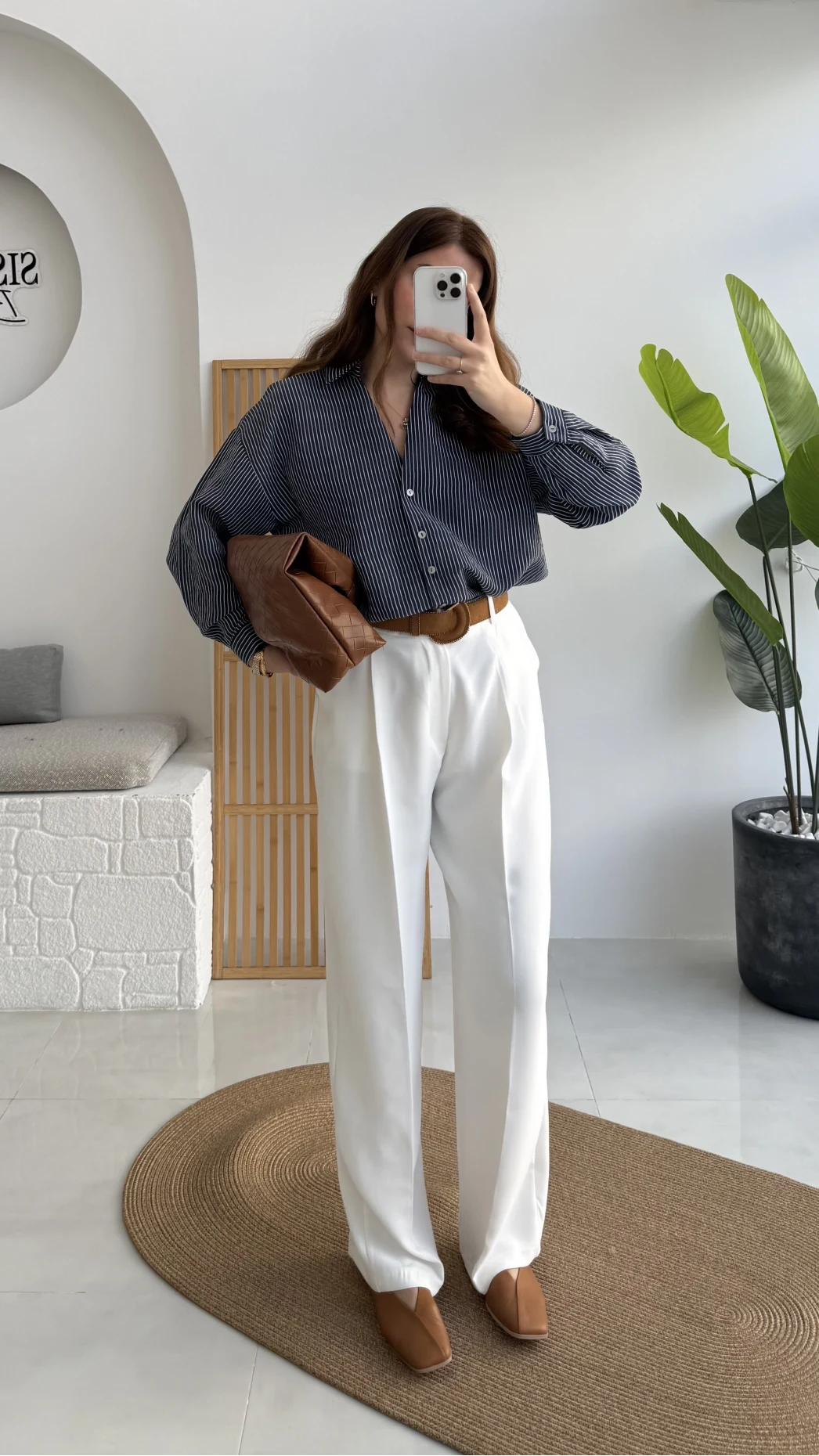 Alice Kumaş Pantolon - Beyaz - Kod: 51024