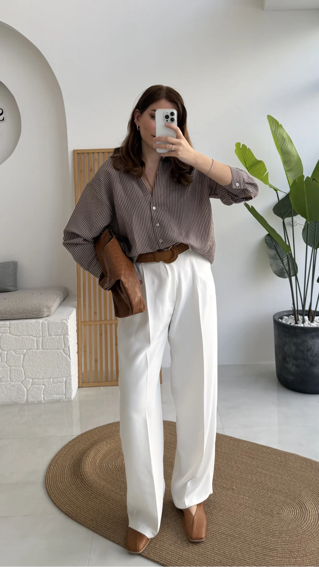 Alice Kumaş Pantolon - Beyaz - Kod: 51024