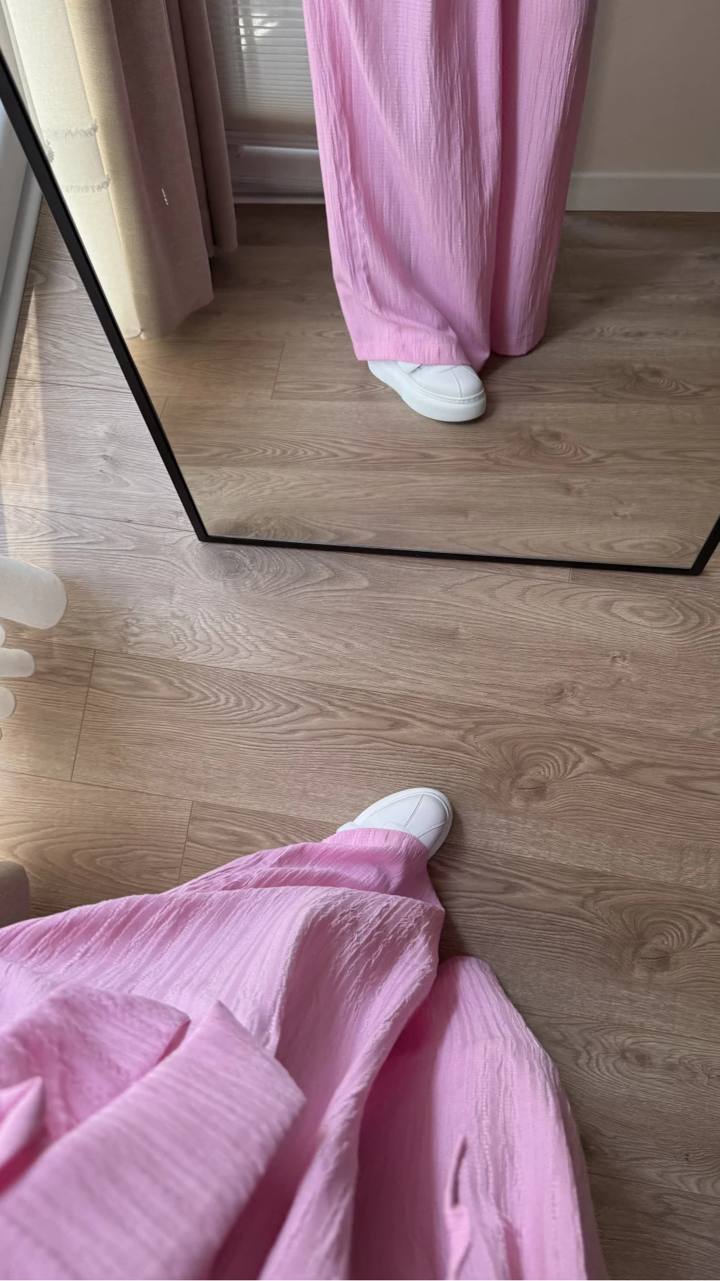 Amalfia Kısa Bağlamalı Gofre Takım Pembe